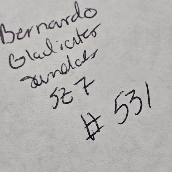 Bernardo Brown Leather Gladiator Strappy Flat Sandal Size 7 M - Picture 9 of 9